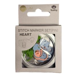 Set de Marcadores de Punto Modelo Corazón Grandes